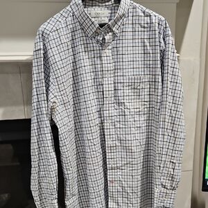 Daniel Cremieux White and Blue Plaid Shirt